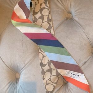 Coach Legacy Multicolor Silk Ribbon/Scarf